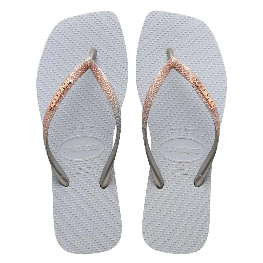 Chinelo Havaianas Slim Square Glitter